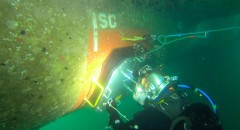 Diver repairing Deepsea Atlantic